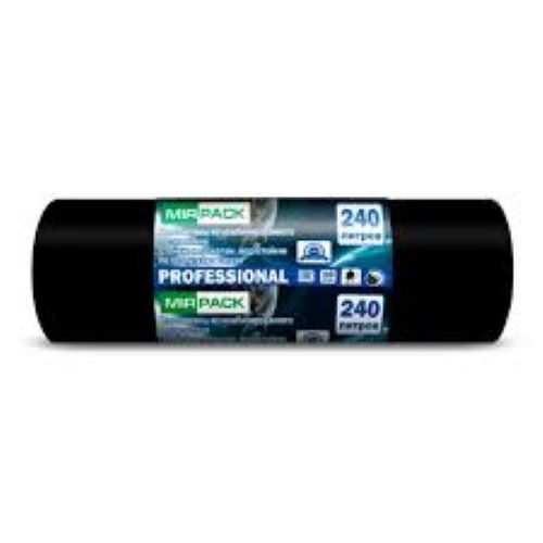 Мешки для мусора 240л. 10 шт. в рулонах ПВД 35мкм Оптиум