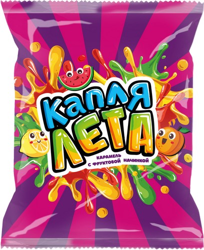 Конфеты  карамель "Sla Sti" 2Капля лета" фрукт нач.250гр
