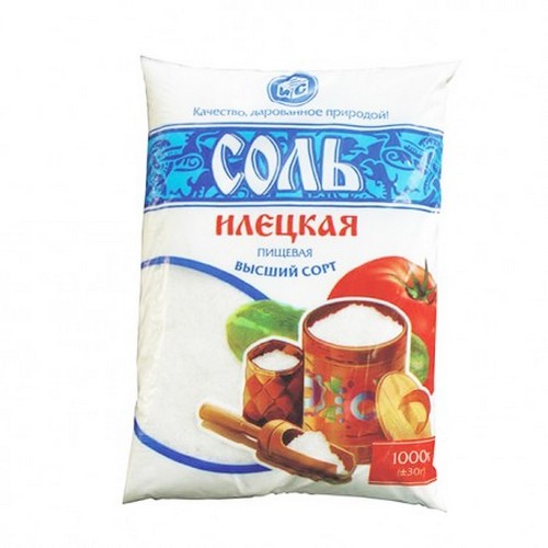 Соль пищевая молотая в/с 1 кш п/э пакет